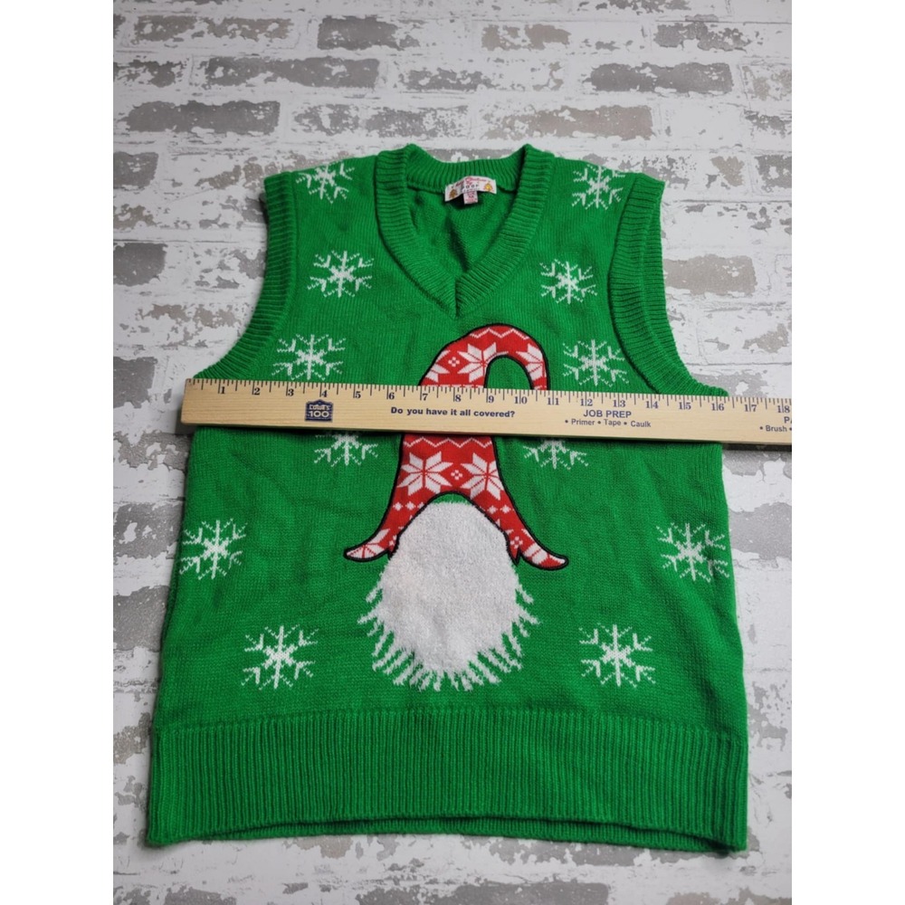 Poof Merry‎ Christmas Sweater Vest Women's Medium - Picture 4 of 6